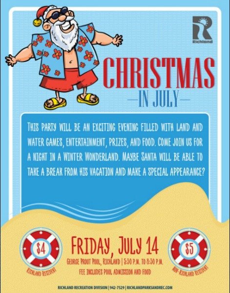 christmas in july poster